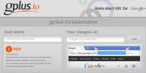 Gplus.to per creare vanity url per Google+